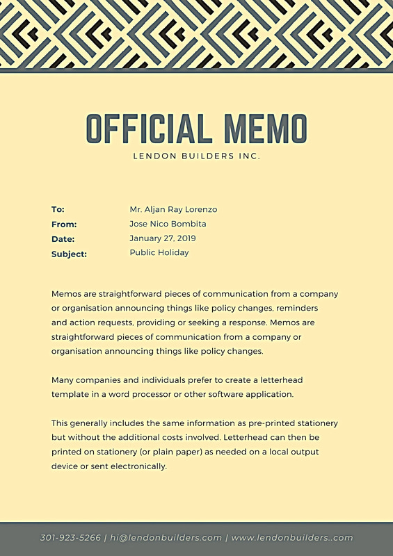 Blue Gray Geometric Memo Template - Sleek Business Communication Design for Professional Meeting Notes