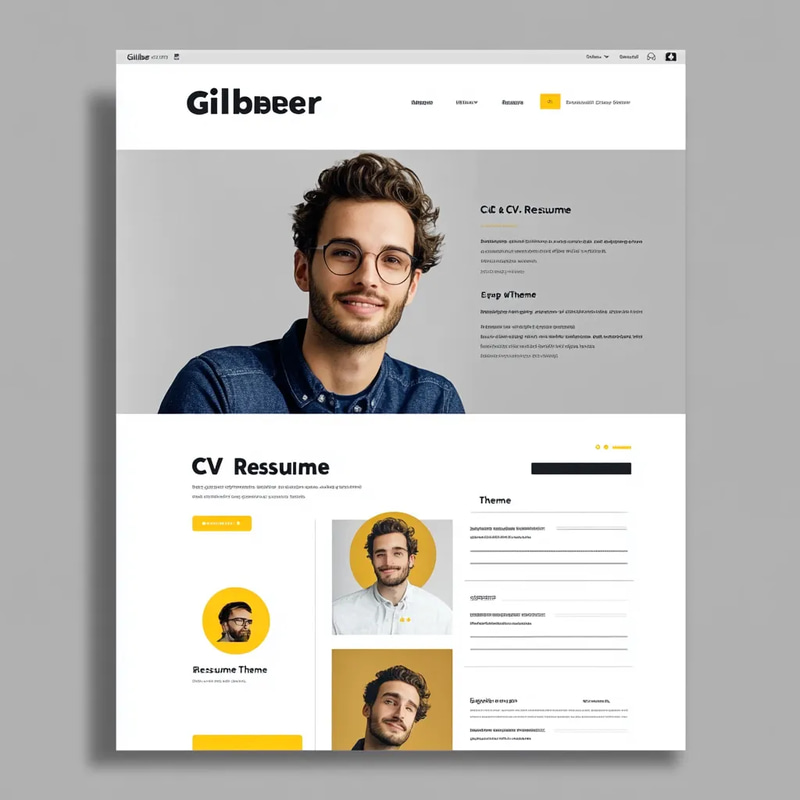 Gilber CV Resume WP Theme - Sleek WordPress Theme for Professional Resumes and Creative Portfolios