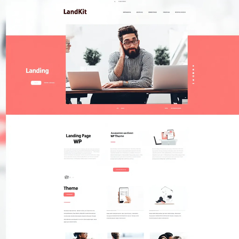 LandKit Landing Page WP Theme - Modern Responsive WordPress Theme for Creative Websites and Businesses