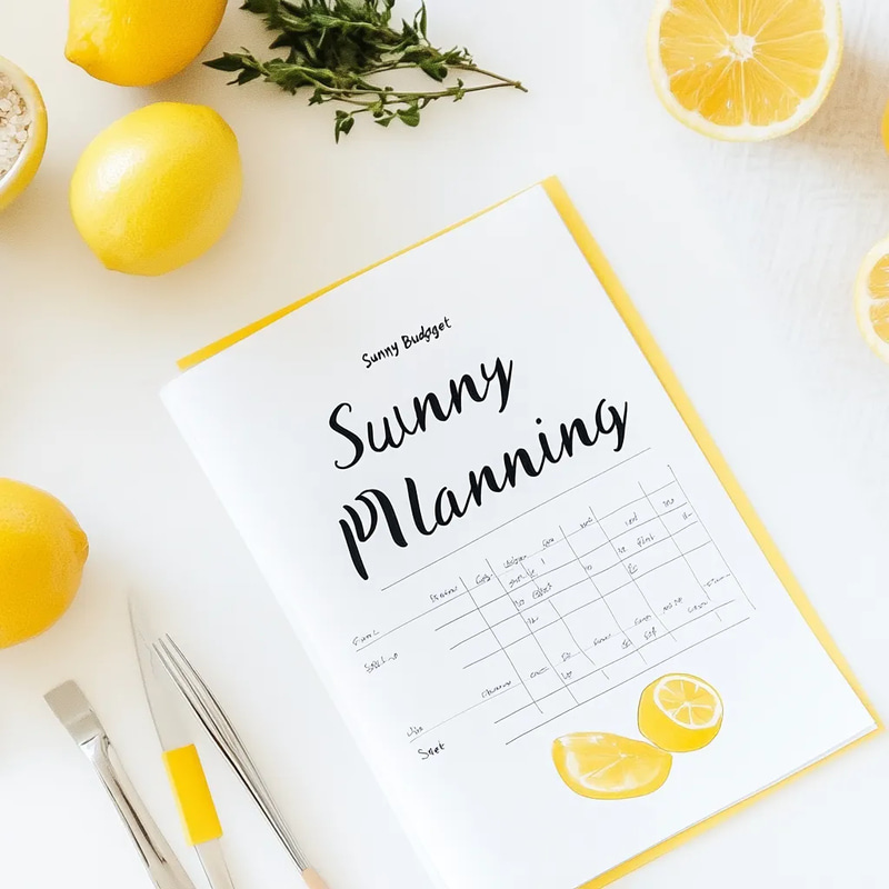 Sunny Budget Yellow Meal Planning Sheet - Vibrant Meal & Nutrition Organizer for Effective Budget-Friendly Planning