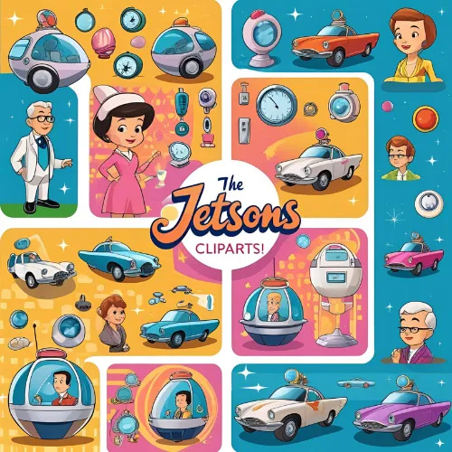 Retro Jetsons CDR Pack - 20+ Editable Files - Vibrant Cartoon & Toy Illustrations for Creators and Designers