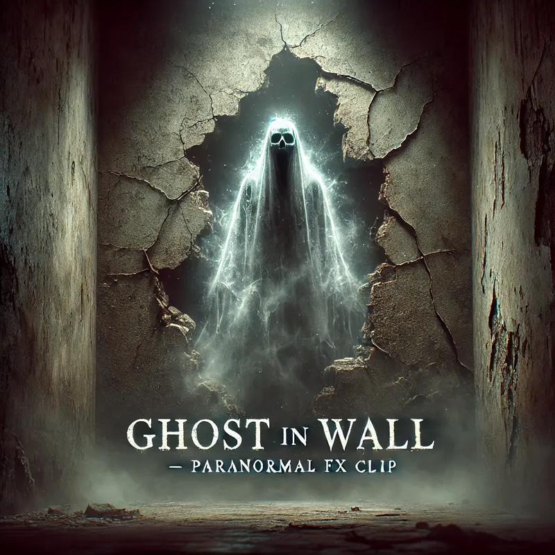 Ghost in Wall Paranormal FX Clip - Cinematic Animated Visual Effects for Video Creators and Storytellers