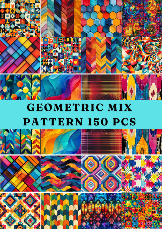 150 Geometric Harmony Patterns - Modern Abstract Patterns for Creative Designers and Print Projects