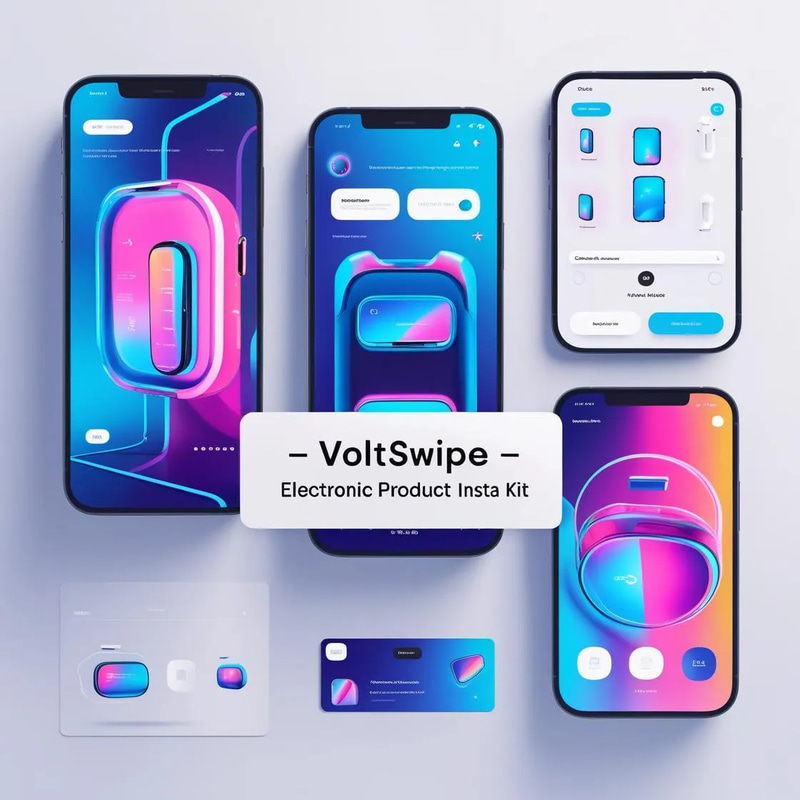 VoltSwipe Electronic Product Insta Kit - Dynamic Animated Social Media Templates for Engaging Brand Campaigns
