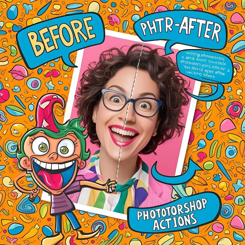 Cartoon Vector Photoshop Action - Creative Photoshop Action for Stunning Cartoon & Vector Effects