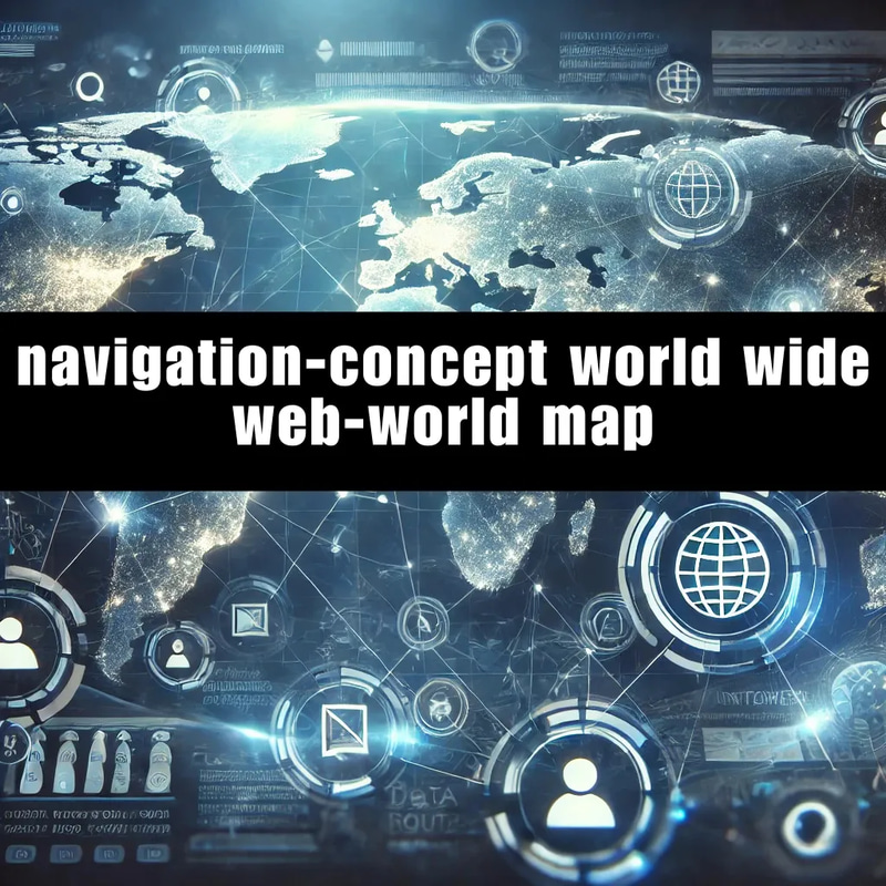 MotionGlyph AI Studio Navigation Concept World Wide Web World Map - Cinematic Motion Graphics for Digital Storytelling and Interactive Media