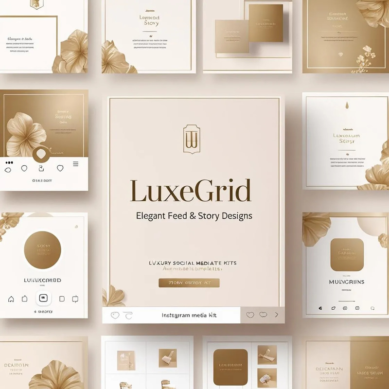 LuxeGrid - Elegant Feed & Story Designs - Animated Social Media Templates for Stylish Branding and Engaging Content Creators