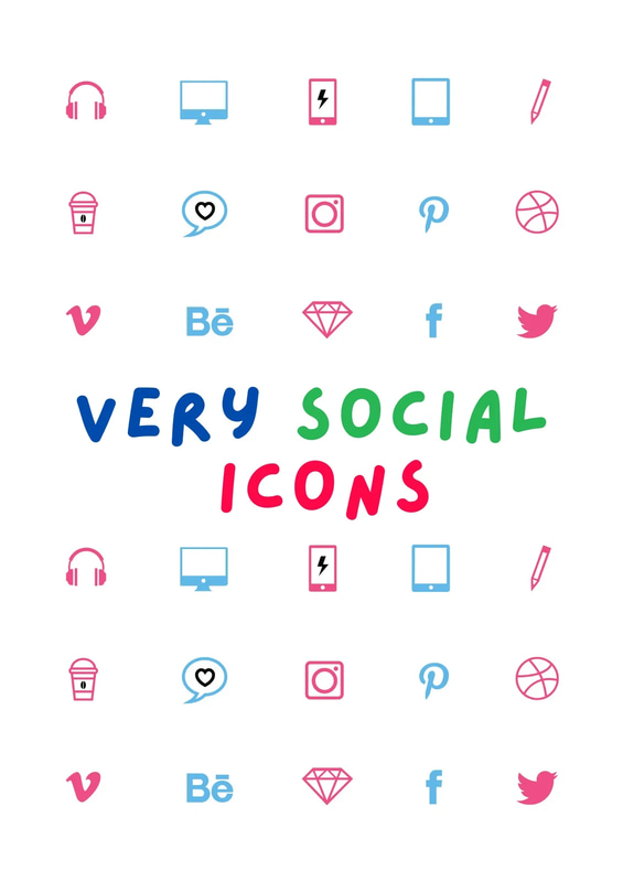 Social Icons Pack - Modern Community Symbols - Sleek Social Media Icons for Digital Creators and Brands