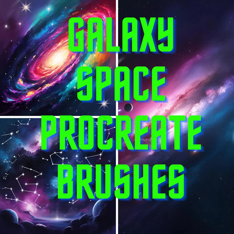 Galaxy Space Procreate Brushes - Premium Cosmic Brush Set for Digital Artists and Illustrators
