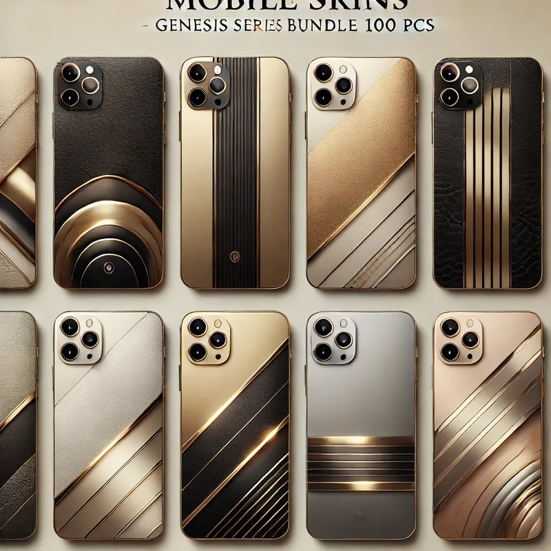 Mobile Skins Genesis Series Bundle - Premium Customizable Mobile Phone Skins for Personal and Commercial Use