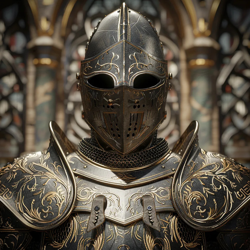 Iron Renaissance Neo-Chivalric Armor Concept - Concept Art for Futuristic Costume and Fashion Design