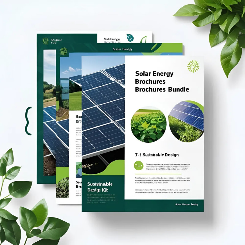 Solar Energy Brochures Bundle - Sustainable Multipurpose Promo Kit for Green Marketing Success