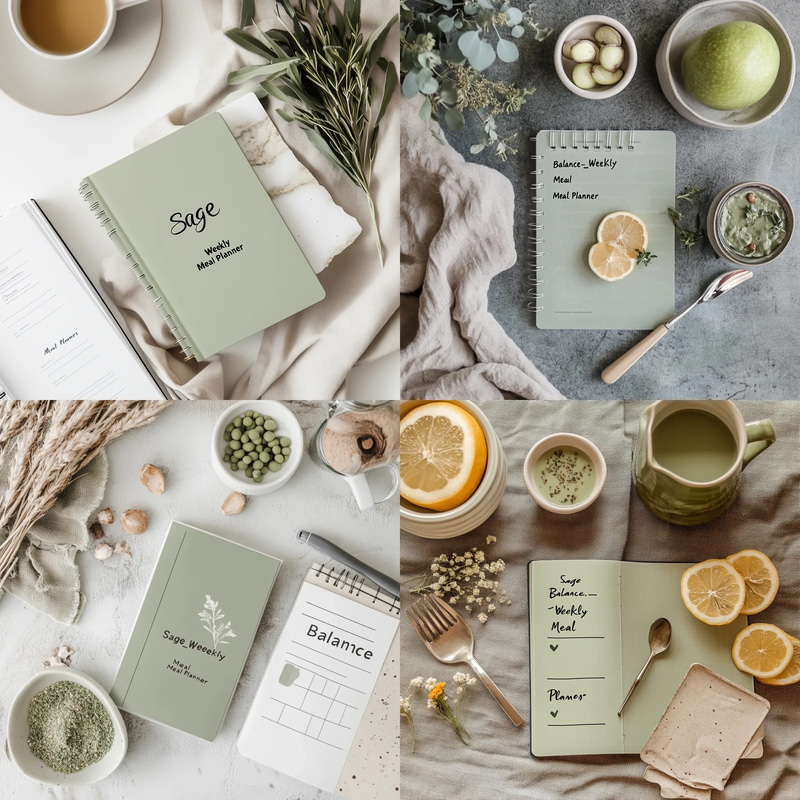 Sage Balance Weekly Meal Planner - Organized Nutrition Planning for Health-Conscious Individuals & Families