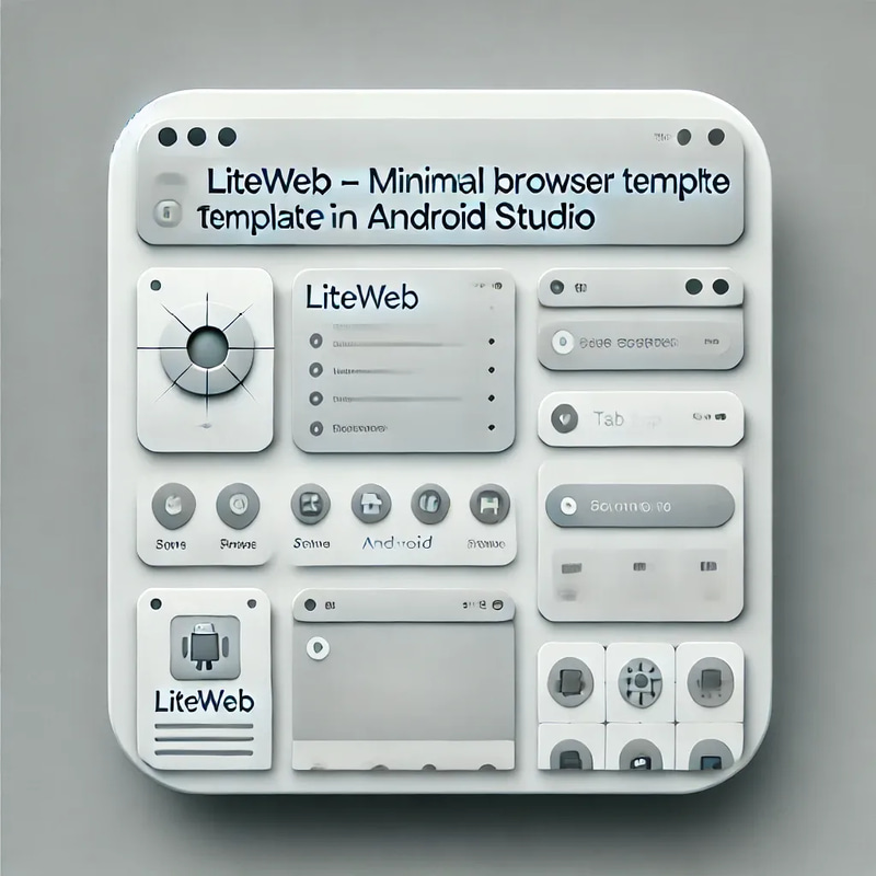 LiteWeb Android App - Minimal Browser Template for Android Studio Developers and Mobile UX Designers