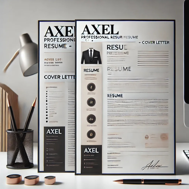 Axel Professional Resume CV + Cover Letter - Sleek Business Templates for Job Seekers and Career Growth