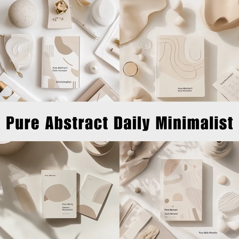 Pure Abstract Daily Minimalist - Clean Modern Planner for Daily, Weekly & Monthly Organization