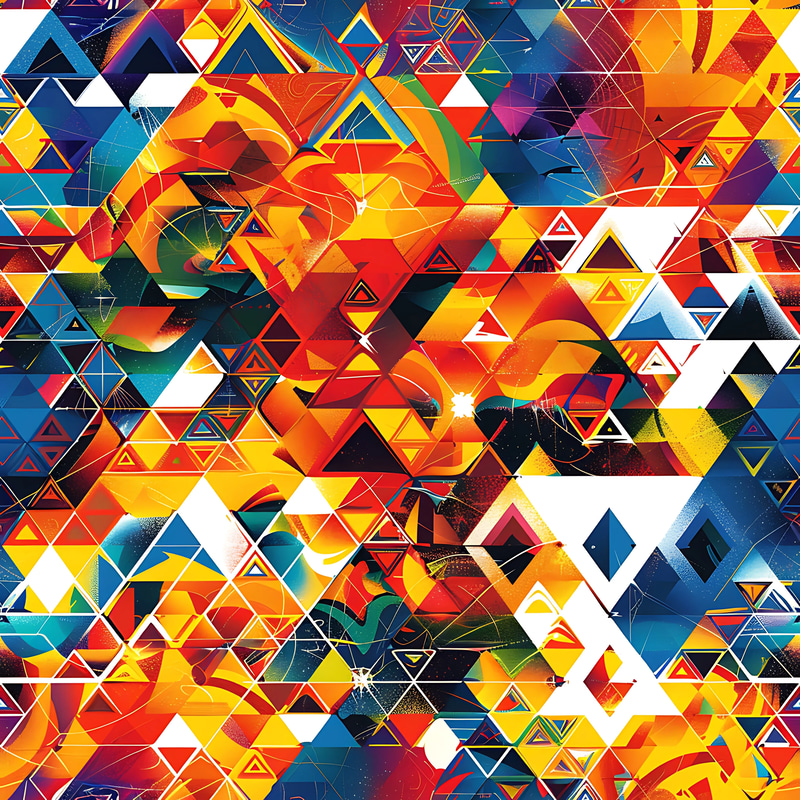 100 Geometric Precision Patterns - Modern Abstract Geometry Designs for Creative Professionals and Printables