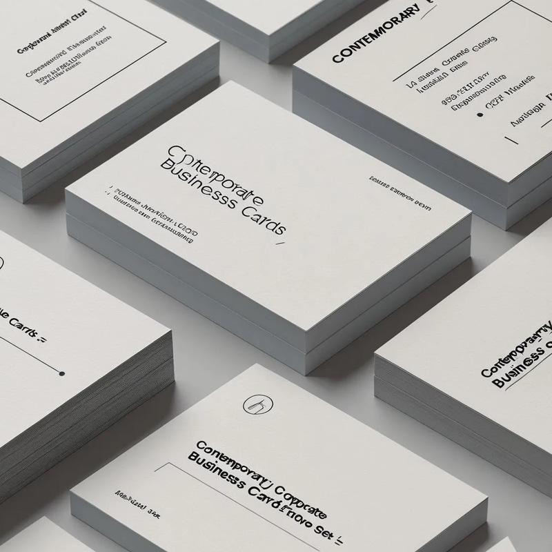 Contemporary Corporate Business Cards - Versatile Identity Set - Sleek Professional Templates for Business Branding and Networking Success