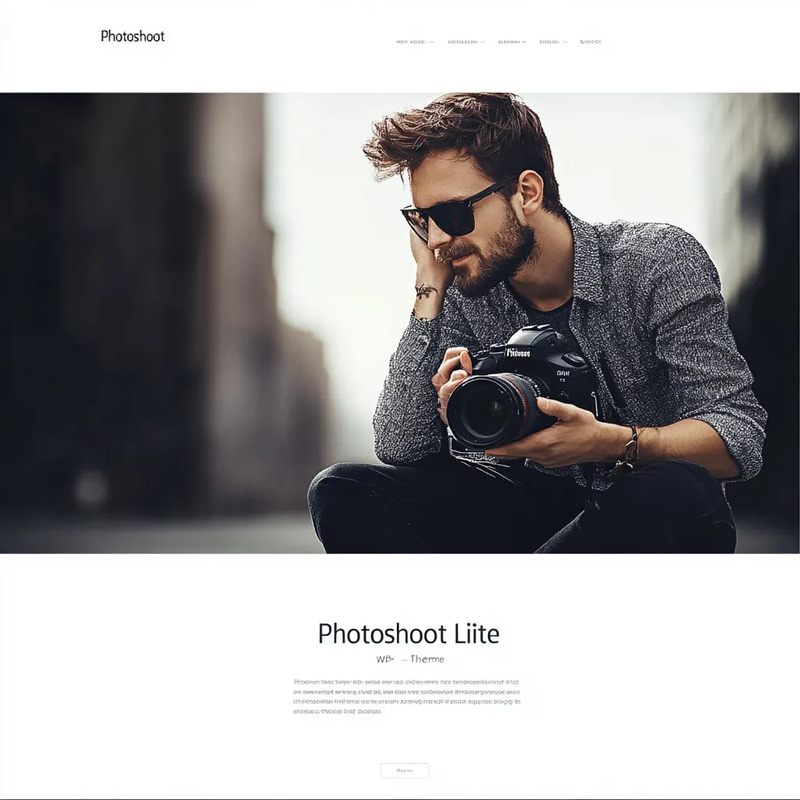 Photoshoot Lite WP Theme - Sleek Responsive WordPress Theme for Photographers and Creators