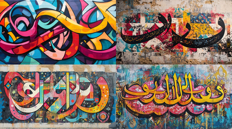 Kufi Kicks - Geometric Arabic Fusion - Contemporary Calligraffiti Art for Urban and Cultural Designs 2025