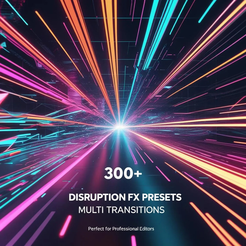 300+ Disruption FX Presets - Multi Transitions - Cinematic Visual Effects for Filmmakers and Video Editors