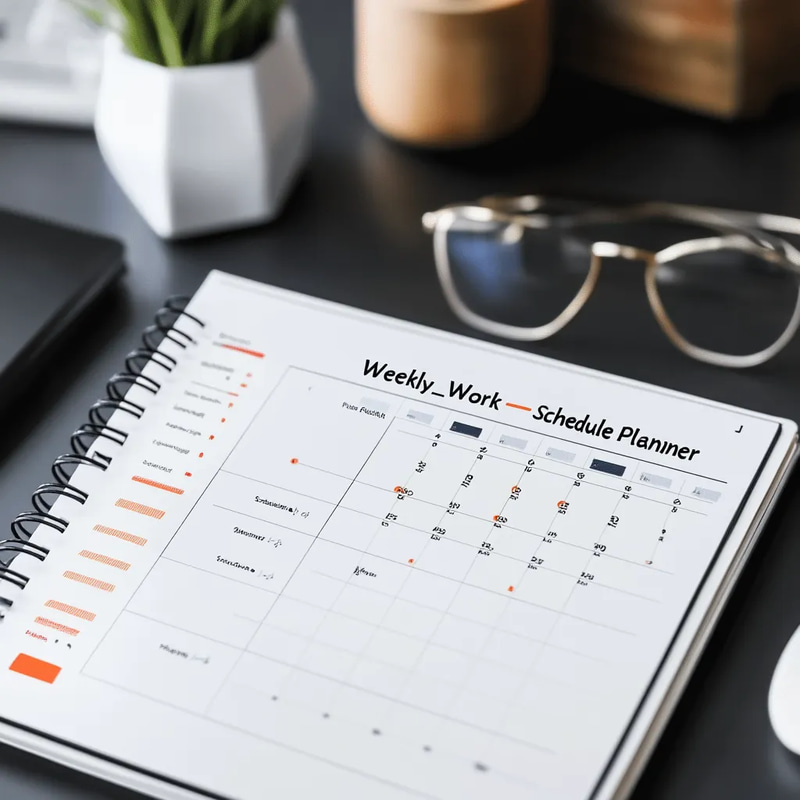 Weekly Pulse Work Schedule Planner - Streamlined Project Planning for Professionals and Teams