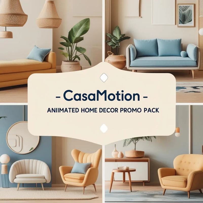 CasaMotion - Animated Home Decor Promo Pack - Dynamic Animated Social Media Templates for Stylish Home Brand Campaigns