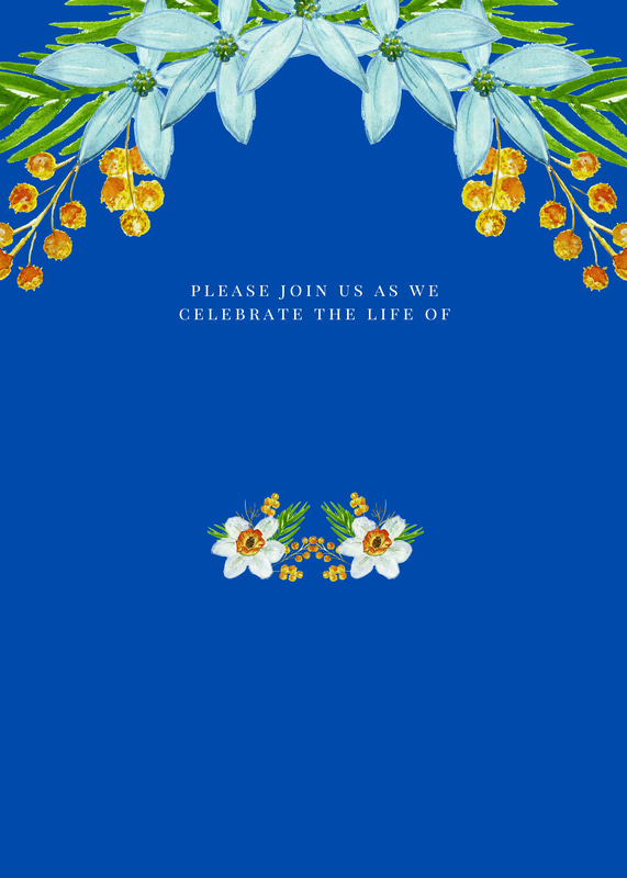 Minimalist Floral Funeral Invitation - Elegant Memorial Card Design for Thoughtful Farewells