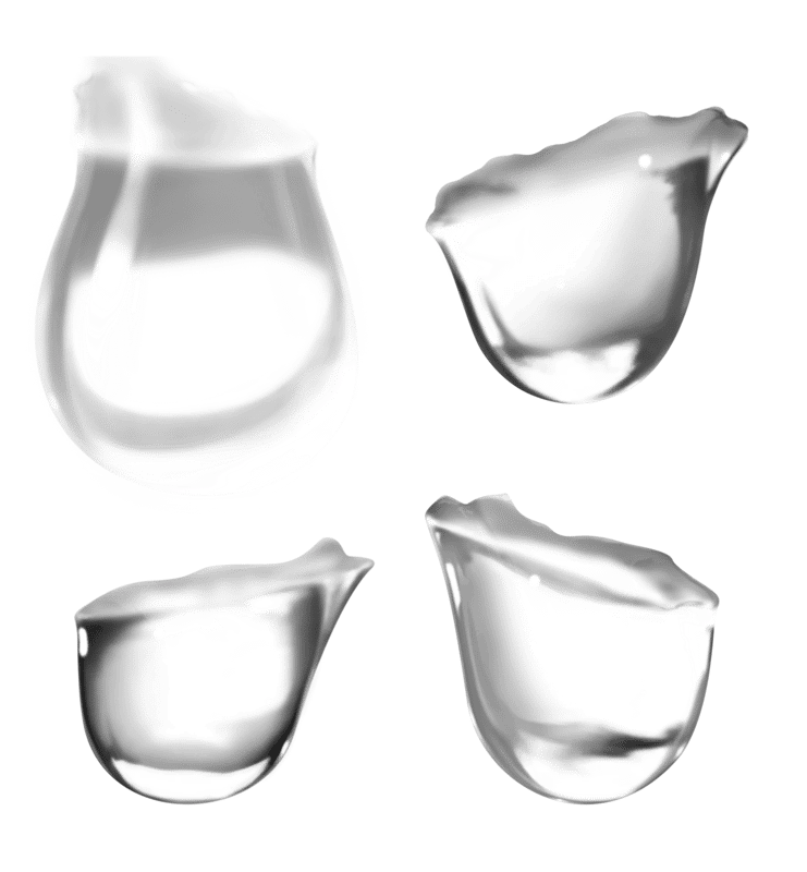 40+ Drops PNG Set - Vibrant Nature & Landscape Doodle Clipart for Creative Projects and Branding