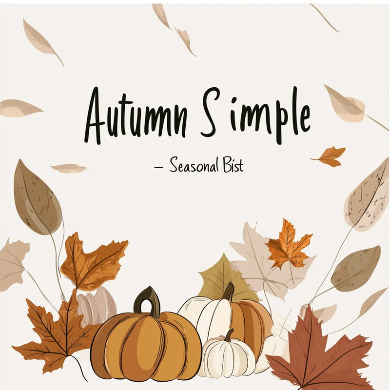 Autumn Simple Seasonal Bucket List - Minimalist Goal Planner for Personal Growth & Productivity