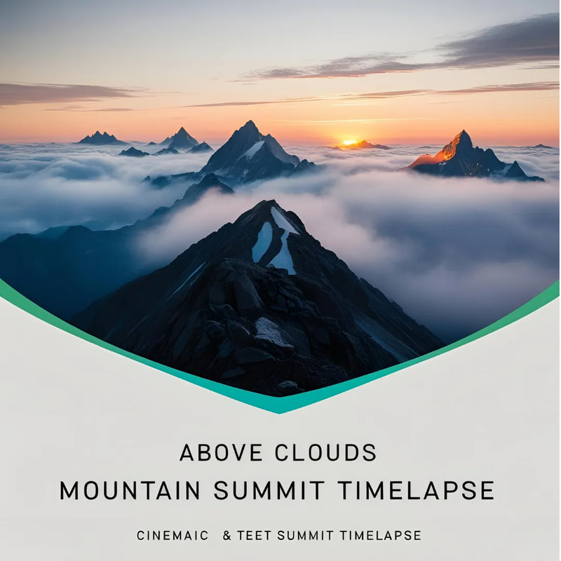 Above Clouds Mountain Summit Timelapse - Cinematic Aerial Time-Lapse Video for Filmmakers and Creative Projects
