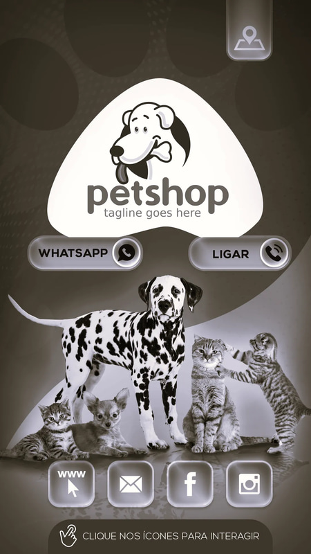 Pet Shop Digital Card 01 - Editable PSD Template - Professional Business Card Design for Pet Care Brands and Commercial Use