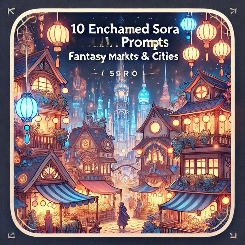10 Enchanted SORA Prompts Fantasy Markets & Cities - AI Video Prompts for Immersive Worldbuilding and Creative Storytelling
