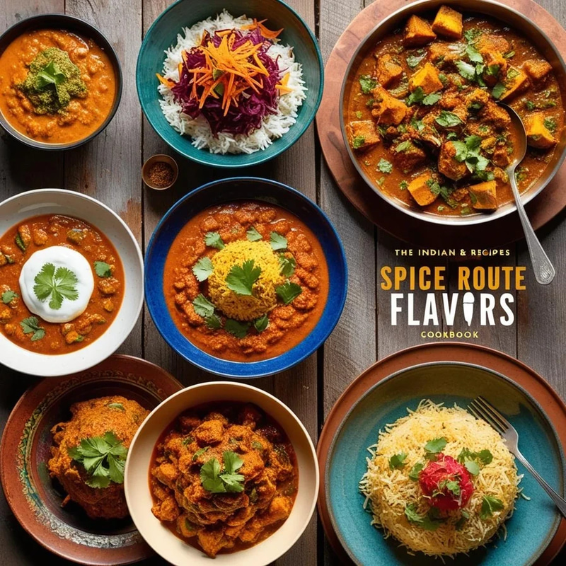 Indian Recipes Cookbook - Spice Route Flavors - Authentic Savory Indian Dishes for Home Cooks and Culinary Explorers