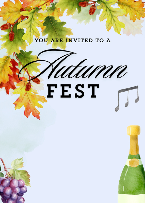 Watercolor Autumn Festival Invitation - Elegant Seasonal Food-Themed Invitation for Events & Gatherings
