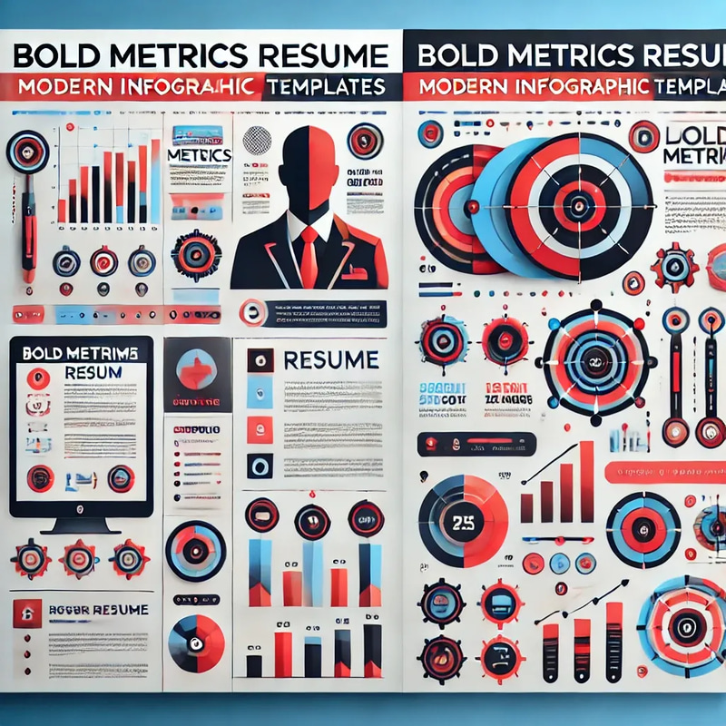 Bold Metrics Resume - Modern Infographic Templates - Sleek Business Resume Designs for Professional Branding and Career Growth