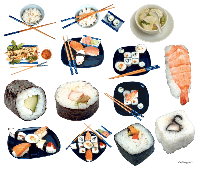 69+ Sushi PNG Clipart Collection - Vibrant Food Illustrations for Creative Culinary Projects