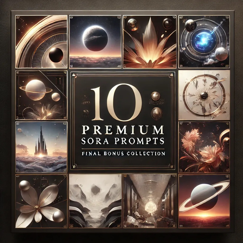 10 Premium SORA Prompts Final Bonus Collection - Cinematic AI Video Prompts for Creative Filmmakers and Digital Storytellers