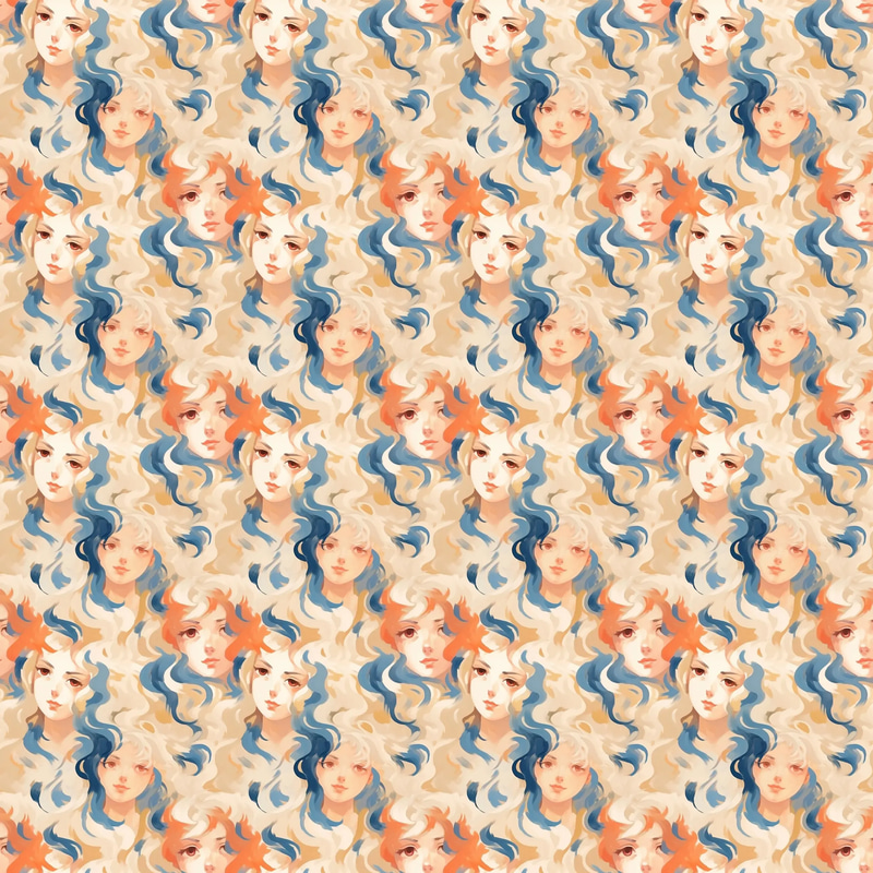 Anime Neo-Tokyo Street Patterns - Playful Manga-Inspired Digital Patterns for Creative Printables and Designs