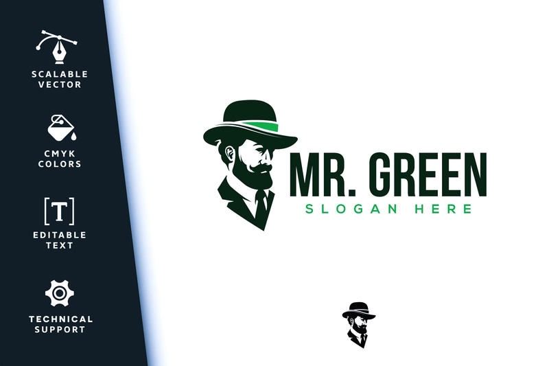 Mr. Green Logo Nature Branding - Eco-Friendly Logo Templates for Modern Businesses and Creatives