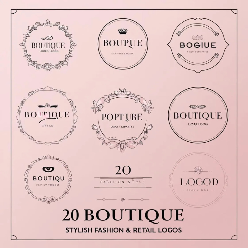 20 Boutique Logo Templates - Stylish Fashion & Retail Logos for Visionary Branding and Business Impact
