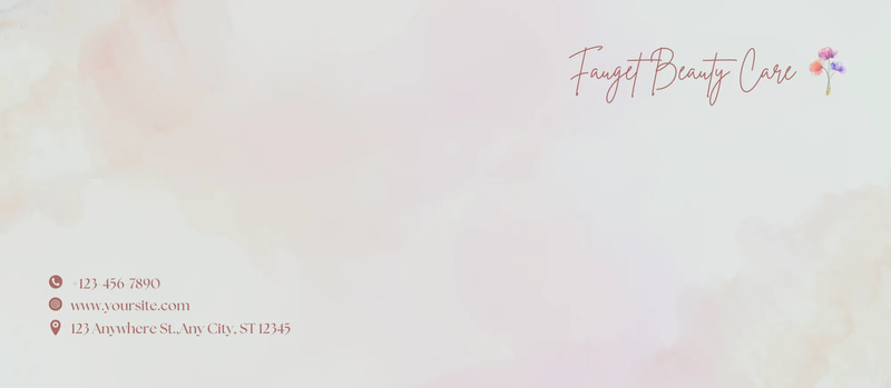 Watercolor Envelope - Pink Modern Beauty - Elegant Office Envelope Templates for Professional Branding and Business Correspondence