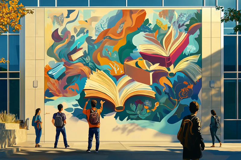 Power of Community Mural - Vibrant Urban Graffiti Art for Creative Spaces and Public Displays