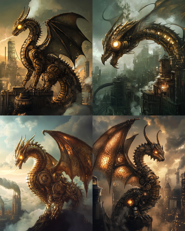 Dreadcoil The Steamscale Behemoth - Immersive Steampunk Fantasy Art for Creators and Enthusiasts