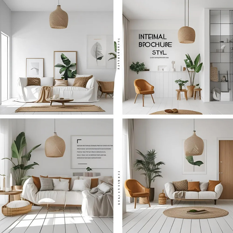 Interior Brochure Template - Minimal Interior Style - Sleek Multipurpose Promo Design for Interior Designers and Marketers