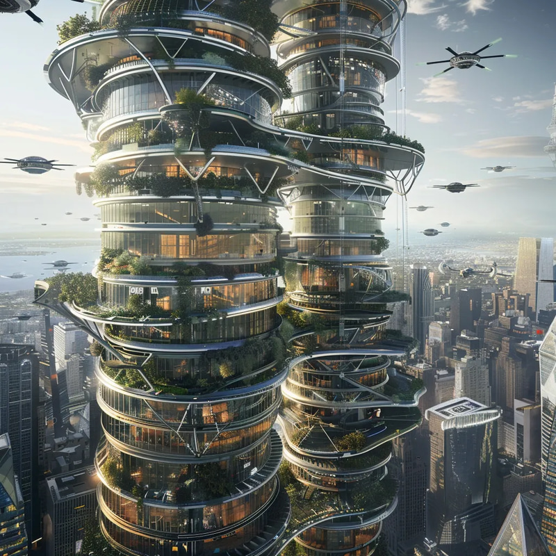 The Glass Serpent Spiraling Sky Citadel Concept Art - Architectural Concept Art for Visionary Designers and Creative Projects 2025-2026