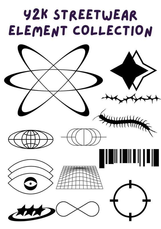 Y2K Illustration Retro SVG Style - Vibrant Y2K-Inspired Vector Graphics for Creative Designers and Trendy Projects