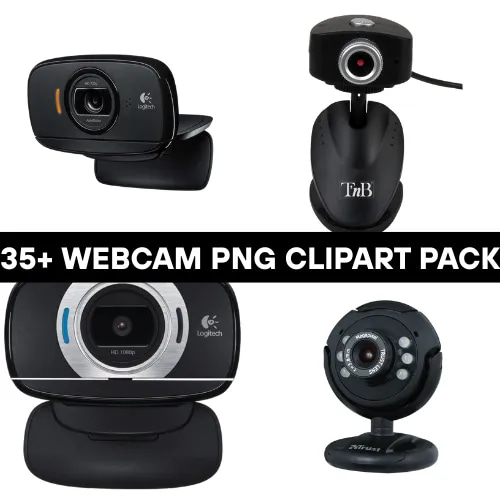 35+ Webcam PNG Clipart Pack - Futuristic Technology & Sci-Fi Graphics for Creators and Designers
