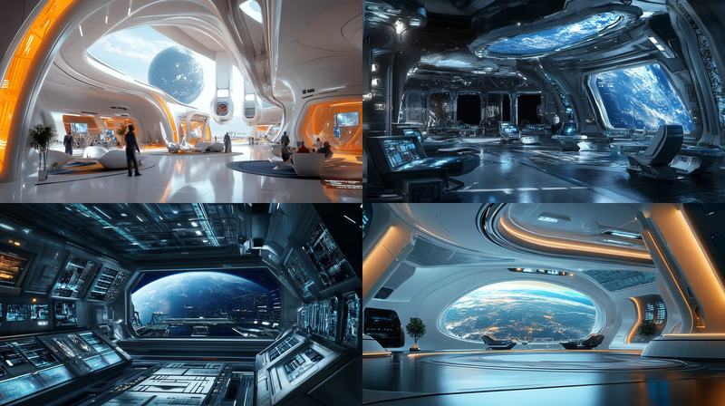 Starbridge Terminal Quantum Docking Nexus - Sci-Fi Digital Environment Art for Futuristic Worldbuilding and Visual Storytelling