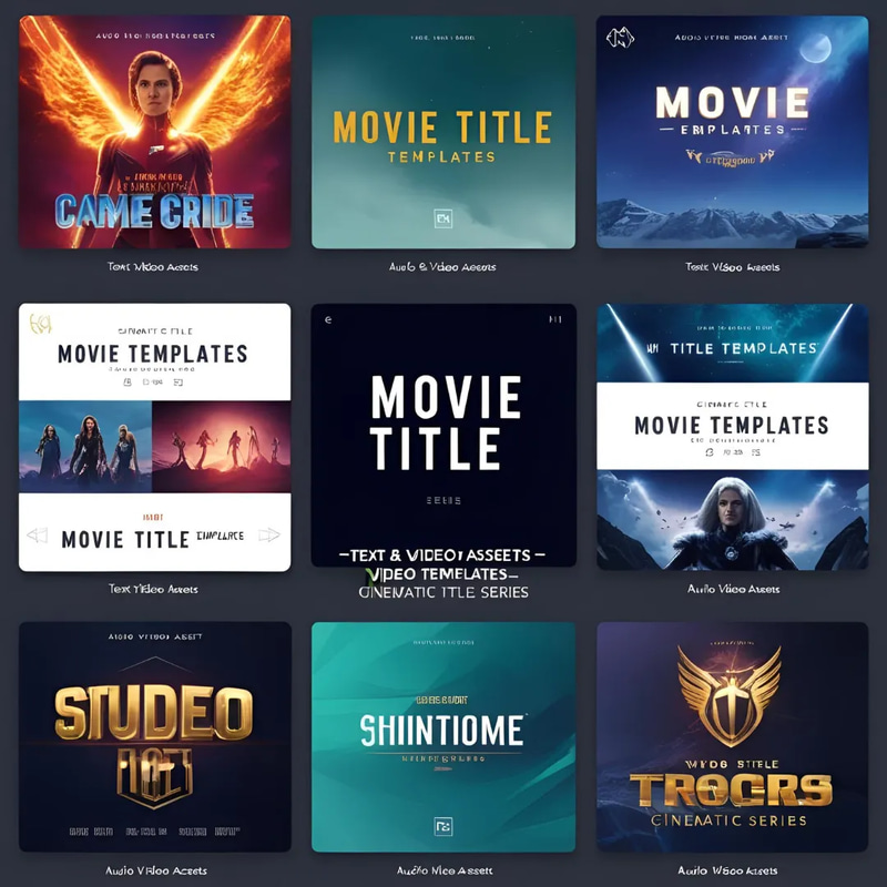 Movie Title Templates Cinematic Series - Dynamic Text Animation for Filmmakers and Video Creators